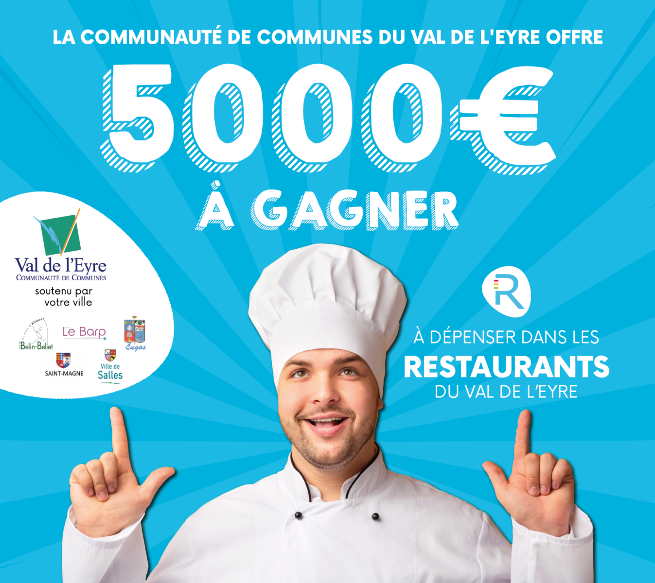 La CdC du Val de l’Eyre soutient la réouverture de ses restaurateurs et cafetiers en relançant une opération « jeux concours bons d’achat rcommerce.fr » | Actualités économiques