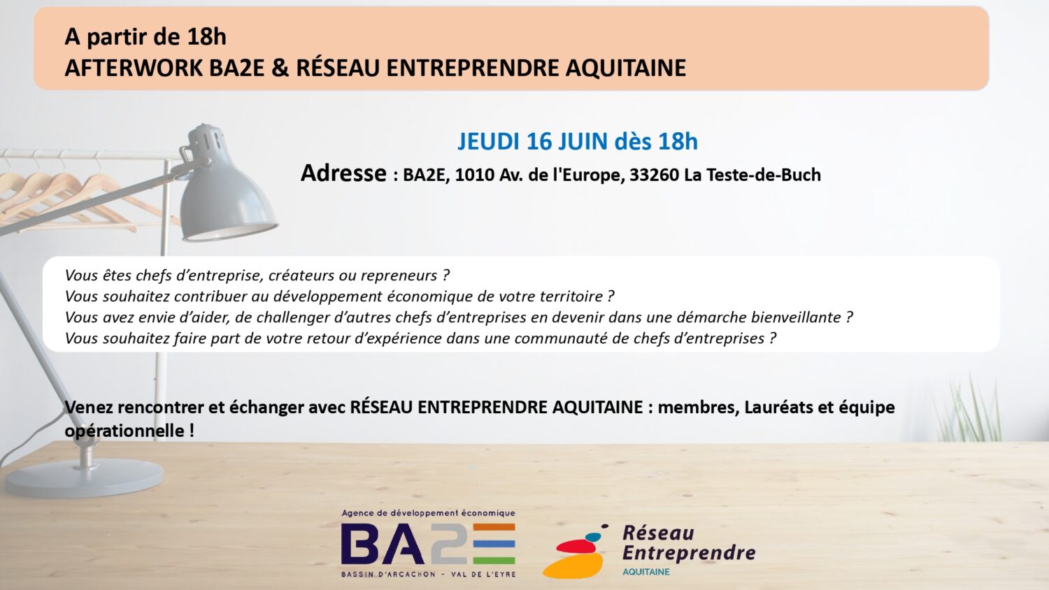 Venez rencontrer et échanger avec Réseau Entreprendre Aquitaine | Agenda économique