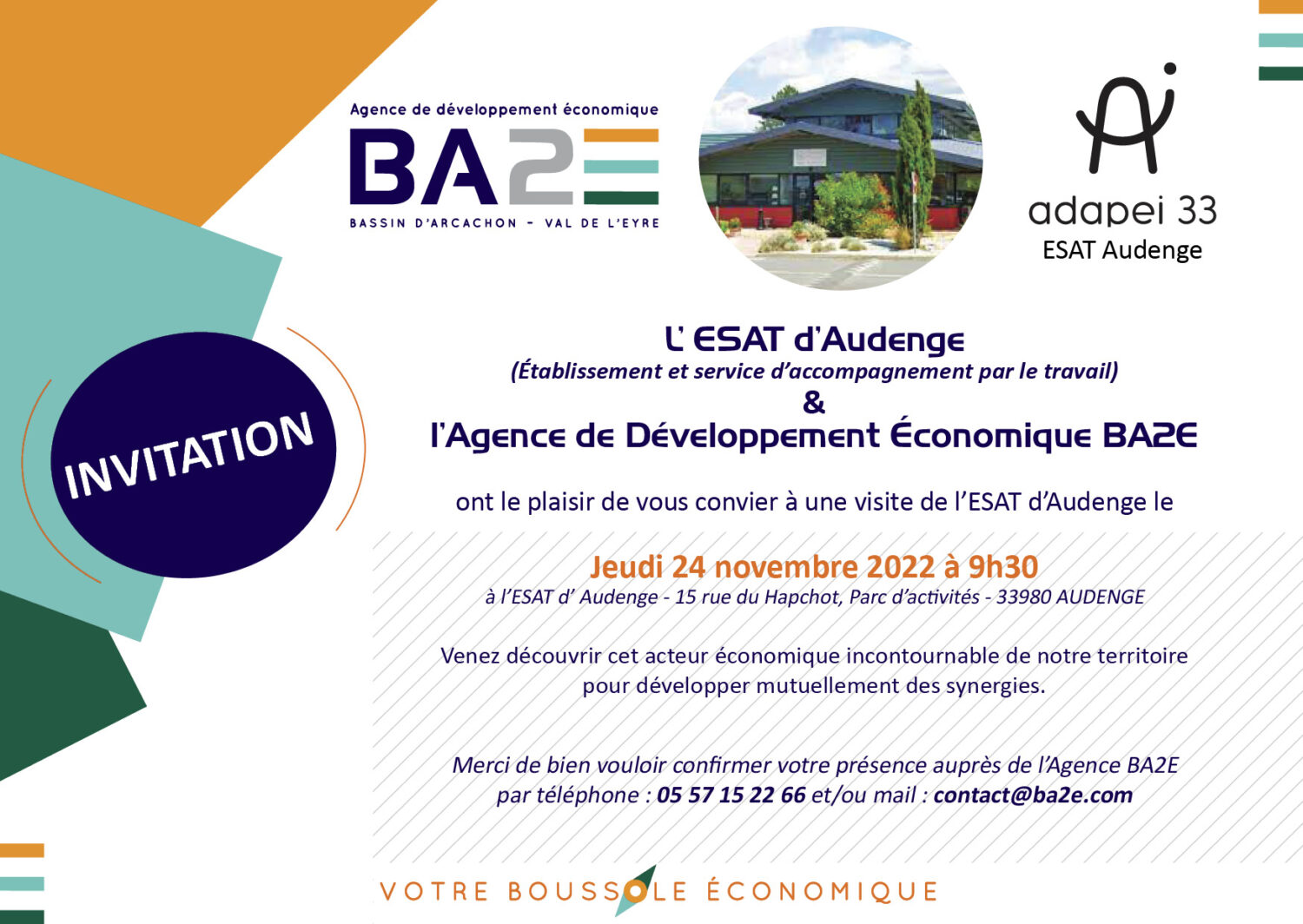 INVITATION VISITE ESAT AUDENGE | Agenda économique