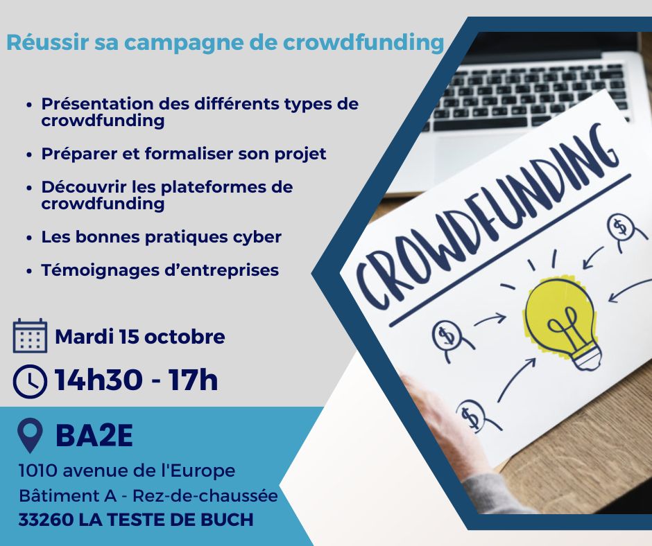 Atelier réussir sa campagne de crowdfunding | Agenda économique