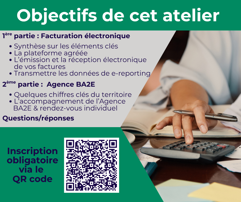ATELIER ÉCO :  La facturation électronique démarre au 1er septembre !  | Agenda économique